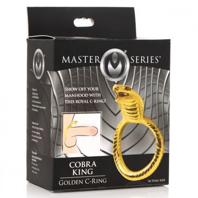 Эрекционное кольцо на пенис Cobra King золотистое