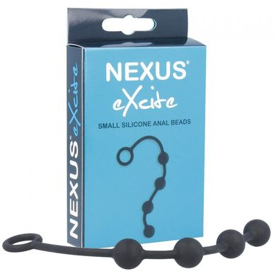 Анальний ланцюжок Nexus Excite, силіконові, 24 см х 2 см, чорні