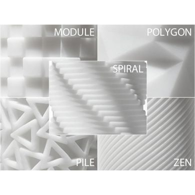 Мастурбатор хай-тек рельефный Zen 3D Tenga, белый, 15 х 7 см