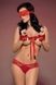 Маска стринги наручники Obsessive Secred Set L/XL красный