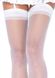 Панчохи непрозорі білі Leg Avenue Sheer Stockings O/S