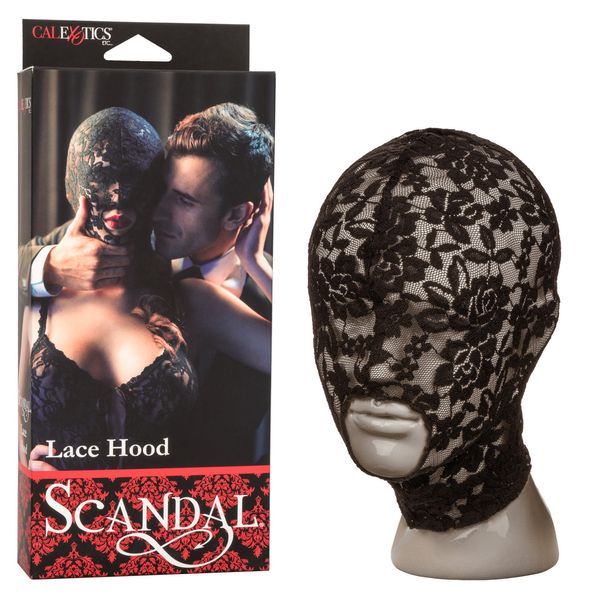 Мереживна маска із закритими очима Scandal з відкритим ротом, чорна, OS