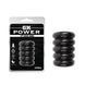Эрекционное кольцо многоярусное Chisa GK Power, с рельефом, черный