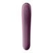 Вакуумный клиторальный стимулятор с вибрацией Satisfyer Dual Kiss, марсаловый