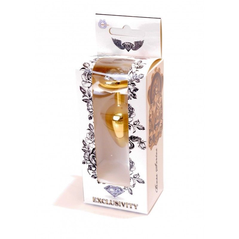 Анальная пробка S с фиолетовым камнем Boss of toys Jewellery