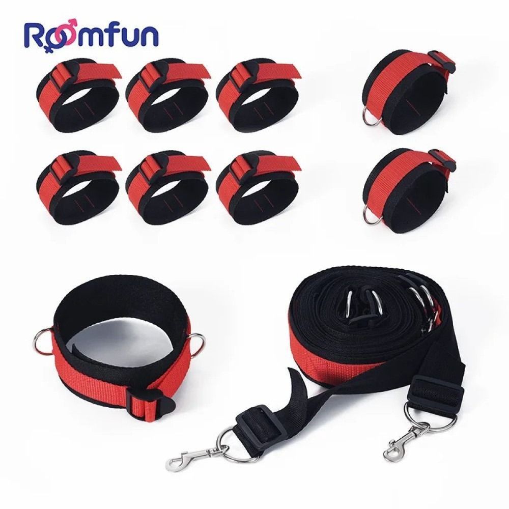 Система фиксации для кровати Roomfun Bedroom Bondage красно-чёрная