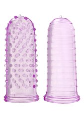 Набір рельєфних насадок на палець Sexy finger фіолетовий, 7 х 3 см