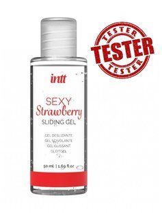 Тестер/Лубрикант оральный со вкусом клубники Intt Sexy Strawberry(при покупке 10 ед,тестер за 1 грн)