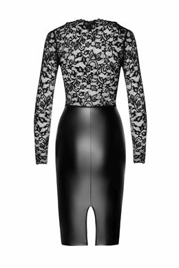 Сукня F295 Noir Handmade Euphoria з мереживним верхом, вінілове, чорне, розмір S