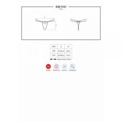 Стринги&nbsp;Obsessive&nbsp;838-THO-3&nbsp;thong&nbsp;red&nbsp;L/XL
