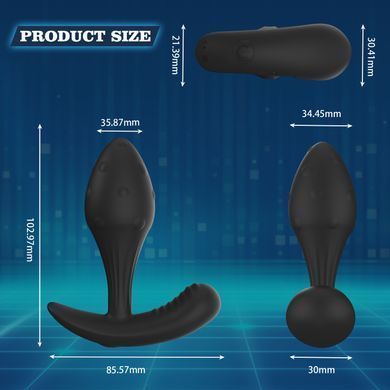 Масажер простати Every Night Toys Miah з дистанційним керуванням, чорний, 10 режимів вібрації