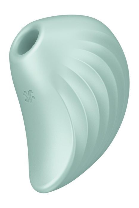 Вакуумный клиторальный стимулятор с вибрацией Satisfyer Pearl Diver мятный