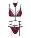 Комплект кружевной с поясом для чулок Obsessive Sugestina 3-pcs set L/XL