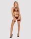 Комплект кружевной с поясом для чулок Obsessive Sugestina 3-pcs set L/XL