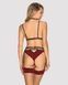 Комплект кружевной с поясом для чулок Obsessive Sugestina 3-pcs set L/XL