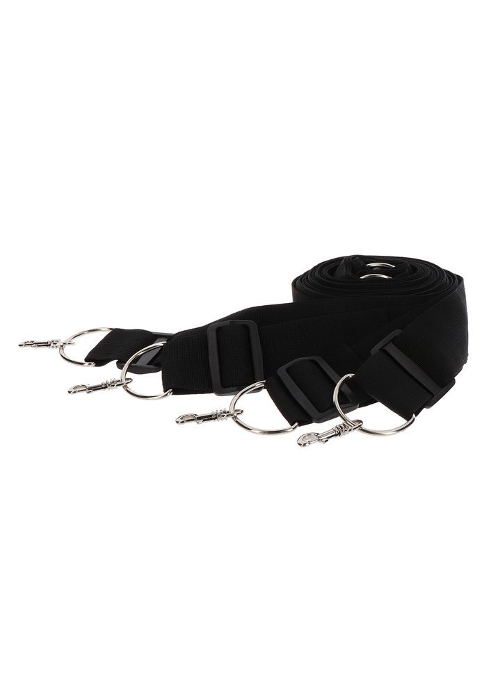 Фиксаторы на кровать с карабинами. черные Bed Restraints Taboom