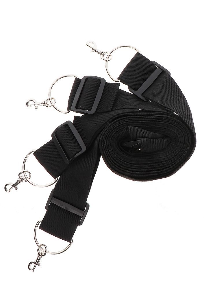 Фиксаторы на кровать с карабинами. черные Bed Restraints Taboom