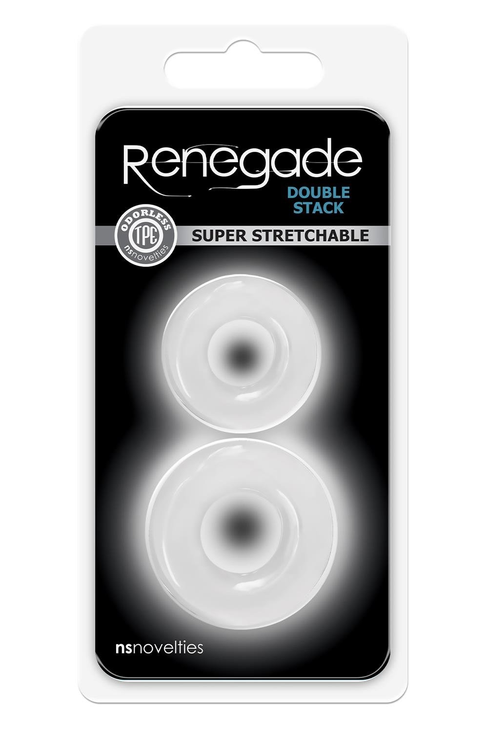 Ерекційні кільця, що розтягуються, для пеніса NS Novelties Renegade прозорі