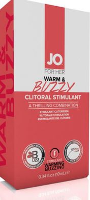 Возбуждающий клиторальный гель System JO WARM & amp; BUZZY (10 мл)