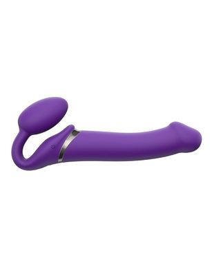 Безремневый страпон с вибрацией, Strap On Me-Strapless Vibrating, фиолетовый, 19 х 3.7 см
