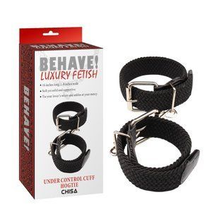 Наручники&nbsp;плетенные Chisa Behave!&nbsp;Luxury&nbsp;Fetish, черные