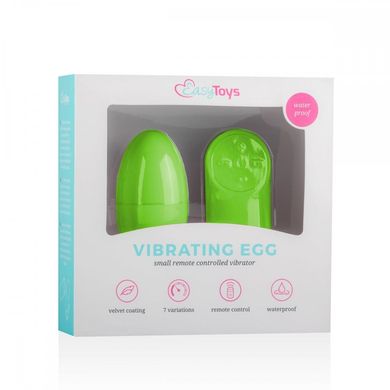 Вибраируйте с пультом Easytoys Remote Control Vibrating Egg, зеленое