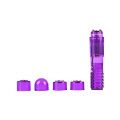 Мини вибратор с насадками CHISA THE ULTIMATE MINI-MASSAGER- фиолетовый