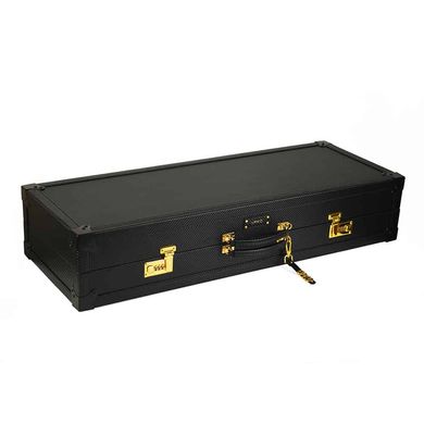 Шкаф-чемодан для БДСМ аксессуаров Upko, из итальянской кожи, черный, 14 предметов