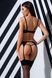 Комплект белья с поясом для чулок PERDITA SET black S/M - Passion