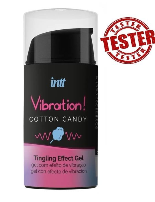 ТЕСТЕР/Жидкий вибратор Intt Vibration Cotton Candy, 15 мл (при покупке 10 ед.,тестер за 1 грн)