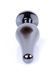 Анальна пробка з полірованого алюмінію з каменем Plug-Jewellery Dark Silver BUTT PLUG-Dark Blue
