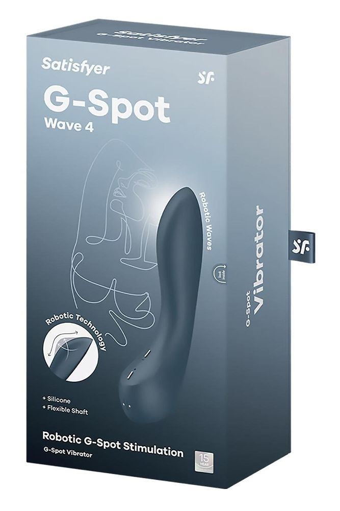 Вибратор с механизмом движения вверх и вниз Satisfyer G-Spot Wave 4 серый