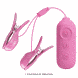 Віброзатискачі для сосків Pretty Love Nipple Clip з електростимуляцією, рожеві
