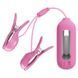 Віброзатискачі для сосків Pretty Love Nipple Clip з електростимуляцією, рожеві