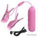Віброзатискачі для сосків Pretty Love Nipple Clip з електростимуляцією, рожеві