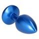 Анальна пробка з блакитним каменем Plug Pleasure Night розмір S