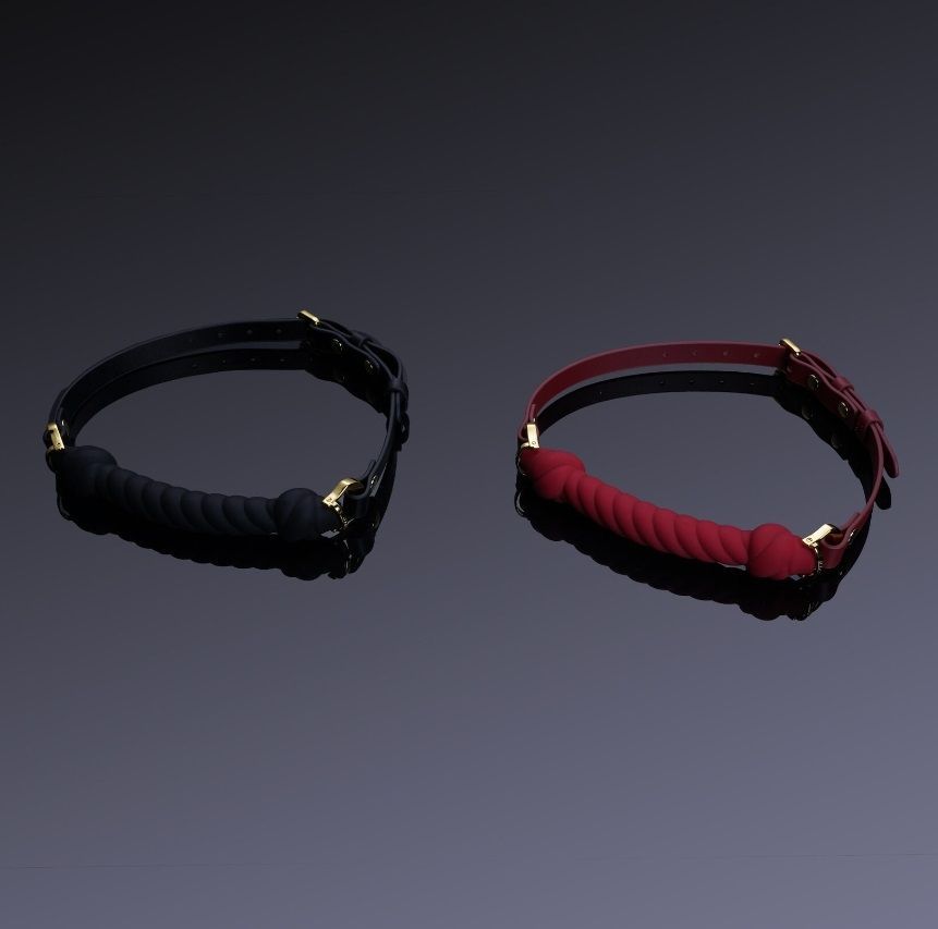 Кляп в форме жгута с узлами UPKO Desire for Mouth Bondage Collection, красный