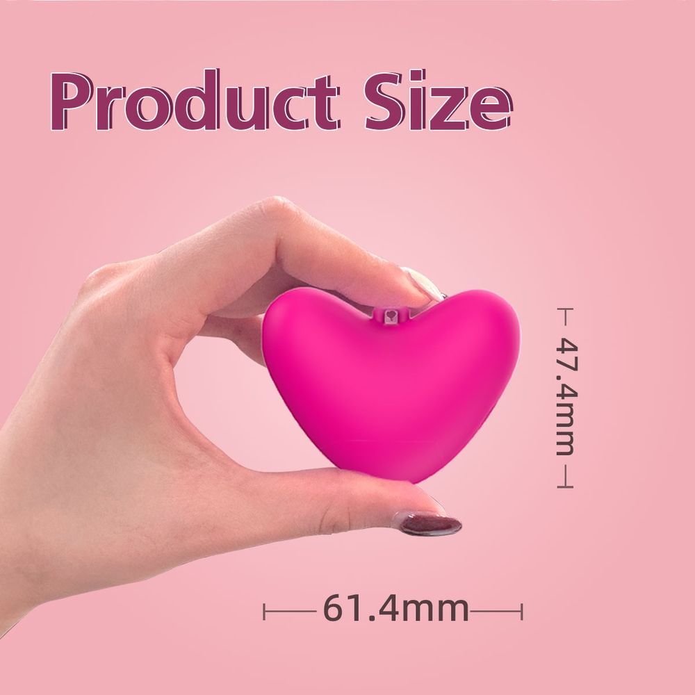 Мини-вибратор клиторальный Every Night Toys Eileen в форме сердца розовый, 10 режимов вибрации