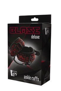 Оковы на ноги Dream Toys Blaze Deluxe черные с красной вышивкой