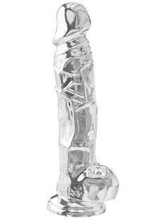 Фаллоимитатор реалистичный Toy Joy Get Real Clear на присоске, прозрачный