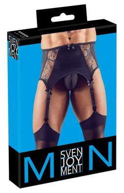 Пояс для чулок мужской Svenjoyment с кружевом Men's Suspender Belt M