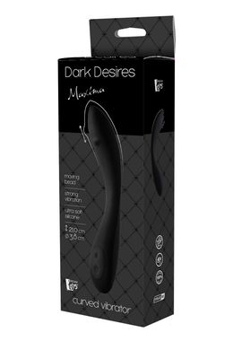 Вібратор із посиленою стимуляцією точки G Dream Toys Dark Desires Maxima чорний, 21 х 3.8 см