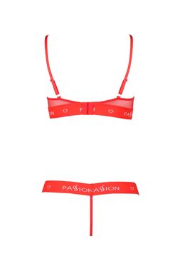Комплект белья с полуоткрытой грудью Kyouka Passion, красный, S/M