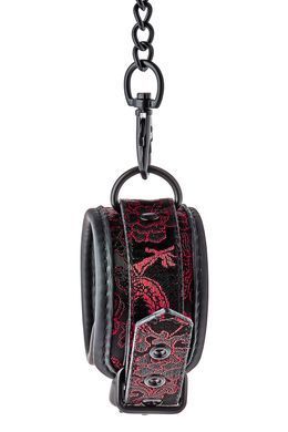 Оковы на ноги Dream Toys Blaze Deluxe черные с красной вышивкой