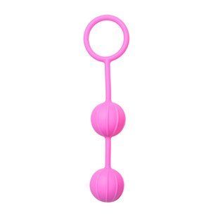 Вагинальные шарики Easytoys Vertical Ribbed Geisha розовые