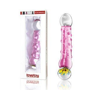 Фаллоимитатор стеклянный 7,5" Glass Romance Розовый