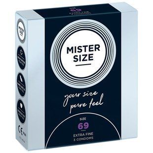 Презервативи латексні Mister Size 69 мм ультра тонкі (ціна за упаковку, 3 шт.)