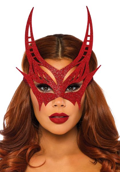 Блестящая маска дьявола Leg Avenue Glitter devil mask O/S