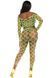 Комплект топ и леггинсы Leg Avenue Never Say Never в крупную сеточку, салатовый, One Size