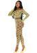 Комплект топ и леггинсы Leg Avenue Never Say Never в крупную сеточку, салатовый, One Size